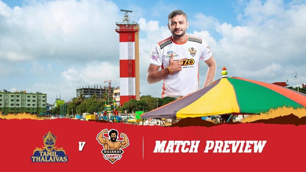 Gujarat Giants face Tamil Thalaivas test in Pro Kabaddi Season 8 - know head-to-head and watch live! Gujarat Giants face Tamil Thalaivas test in Pro Kabaddi Season 8 - know head-to-head and watch live!